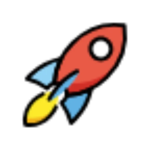 Rasterized transparent rocket PNG