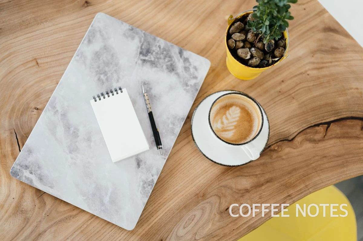 右下角添加 COFFEE NOTES 水印的照片