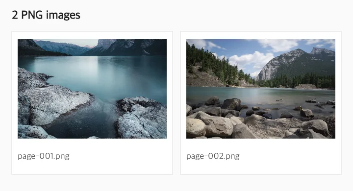 Actual processed result